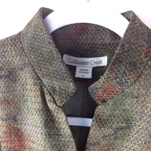 Coldwater Creek Monk Neck Slub Textured Blazer - Picture 5 of 8